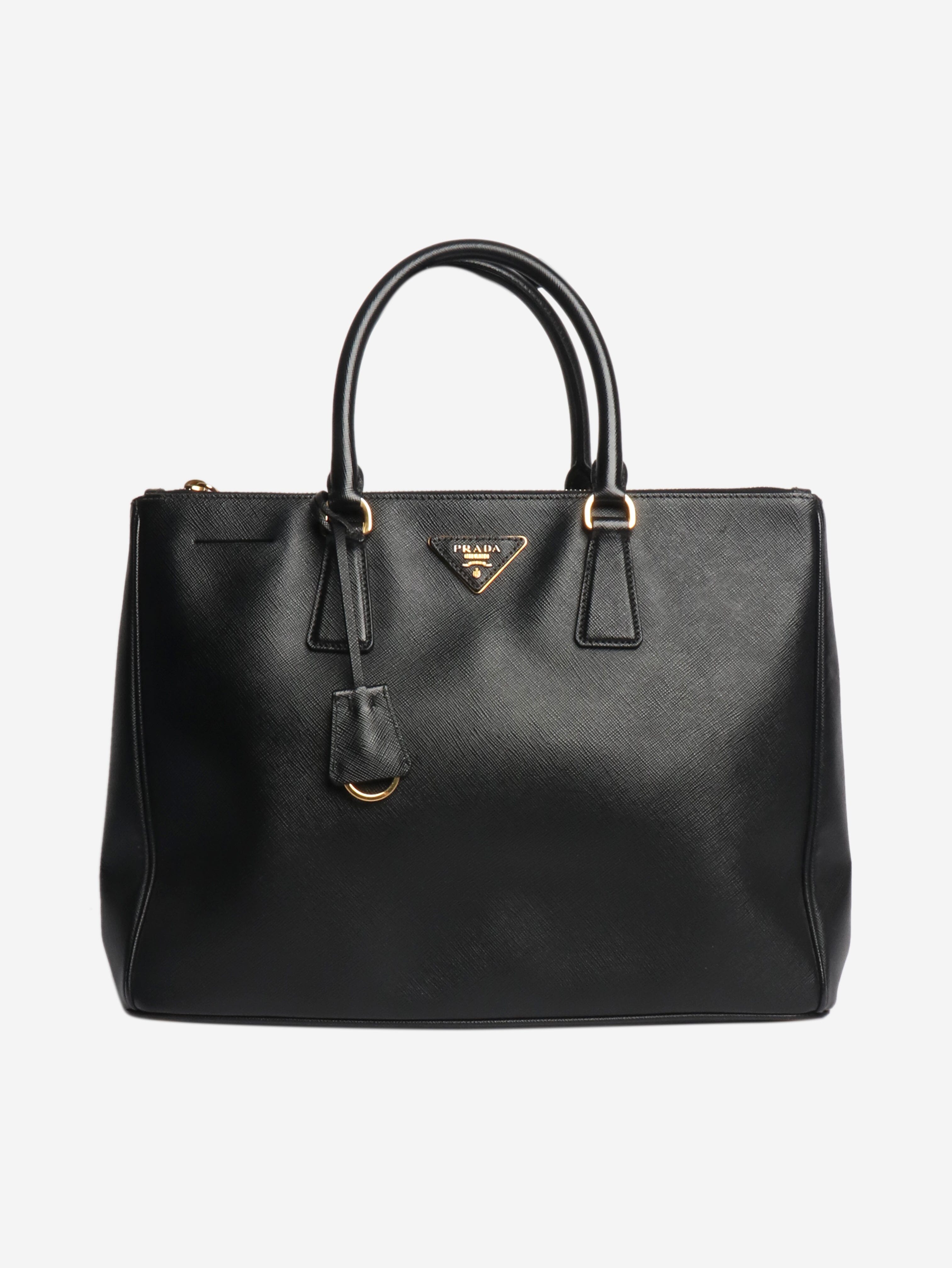 Black Saffiano Galleria bag Top Handle Bags Prada 