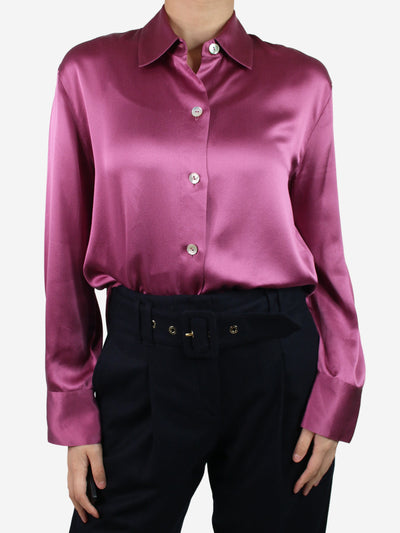 Purple button-up silk shirt - size M Tops Vince 