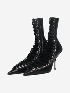 Balenciaga Black lace-up corset booties - size EU 36 (UK 3)