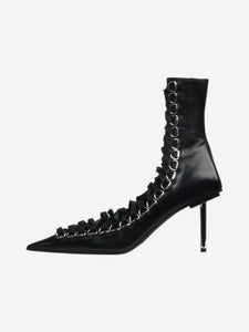 Balenciaga Black lace-up corset booties - size EU 36 (UK 3)