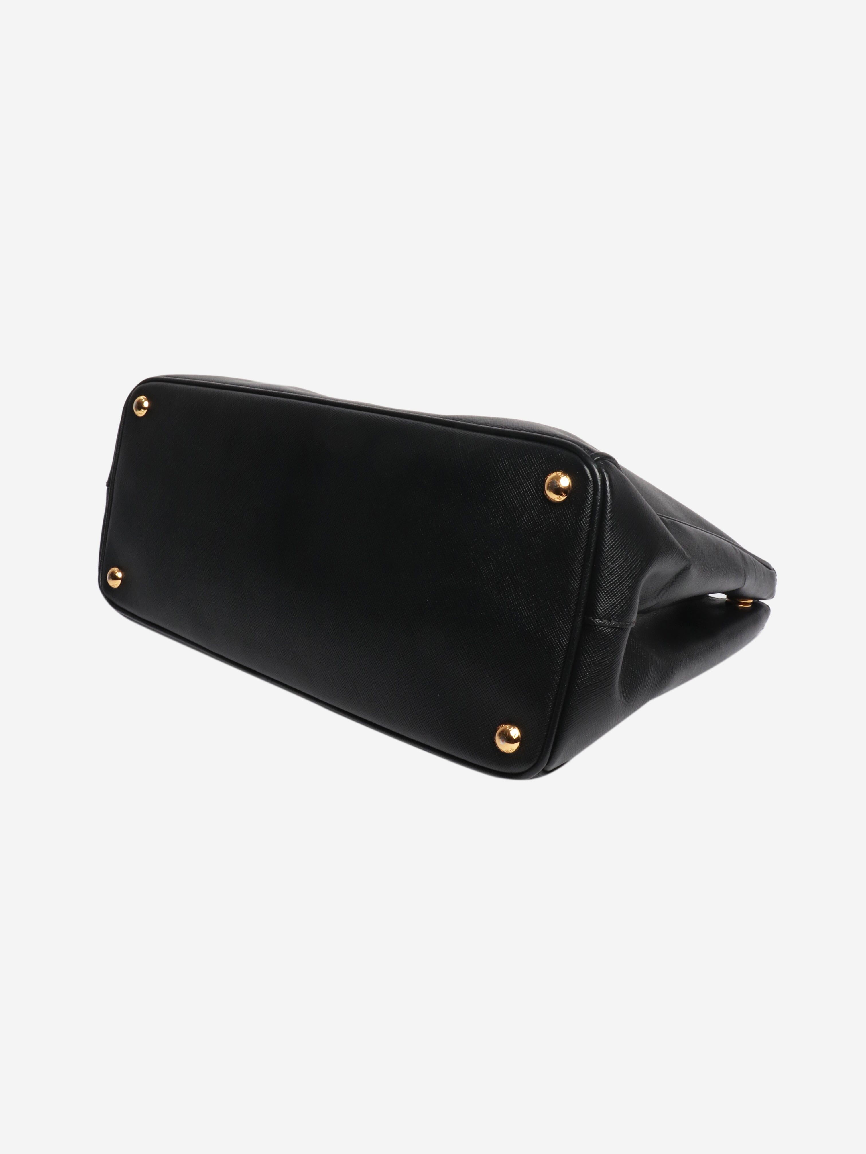 Black Saffiano Galleria bag Top Handle Bags Prada 