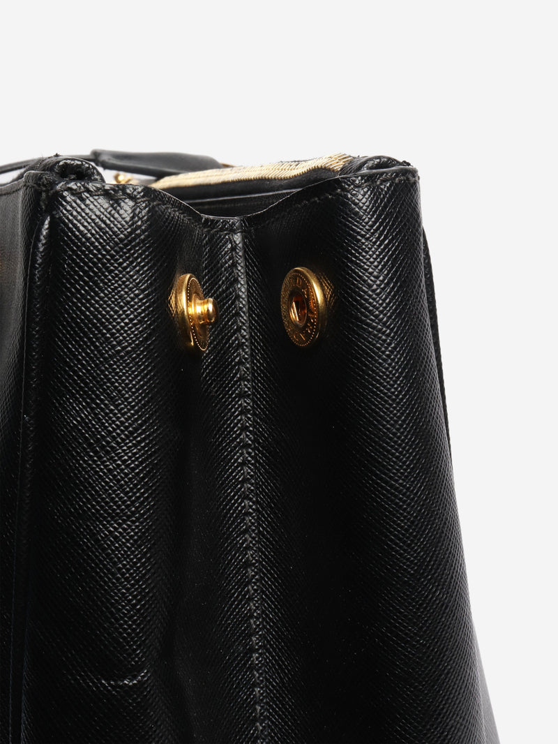 Black Saffiano Galleria bag Top Handle Bags Prada 