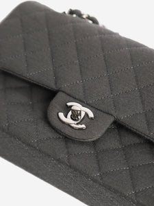 Chanel Grey 2009-2010 medium textile classic double flap shoulder bag