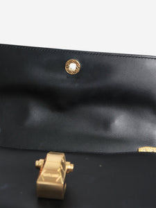 Roberto Cavalli Black dragonfly embellished leather bag