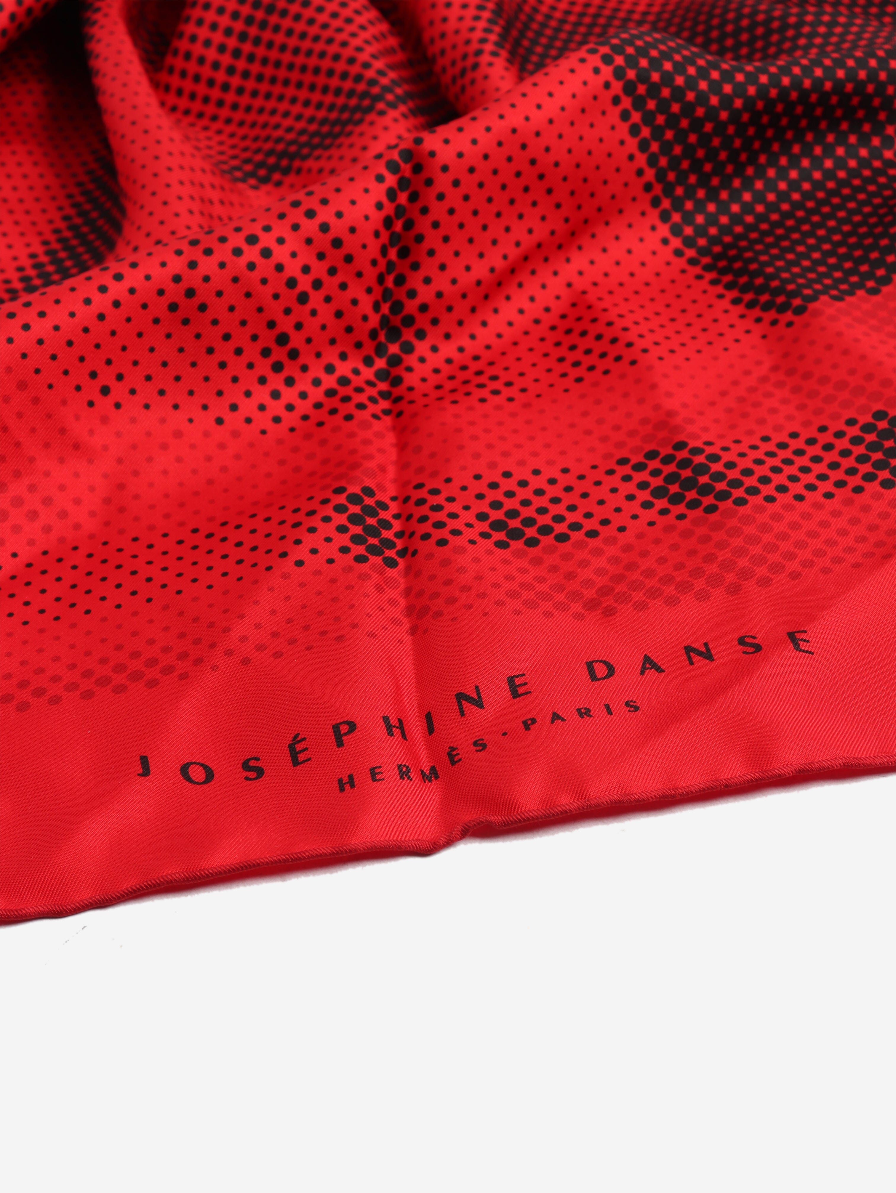 Red silk Josephine Danse scarf Scarves Hermes 