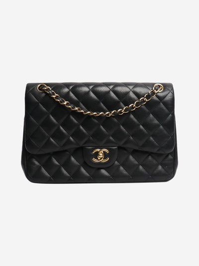 Black 2012 jumbo lambskin Classic Double Flap bag Cross-body bags Chanel 