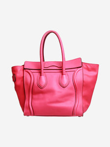 Celine Pink Micro luggage handbag