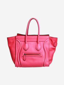 Celine Pink Micro luggage handbag