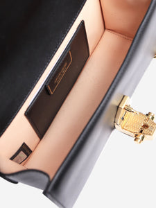 Roberto Cavalli Black dragonfly embellished leather bag