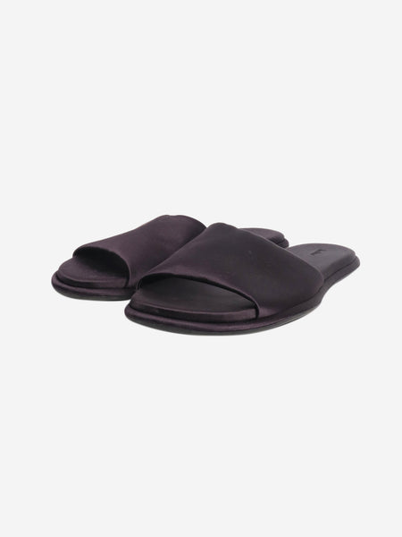 Navy Canal satin slides - size EU 40 alternate image