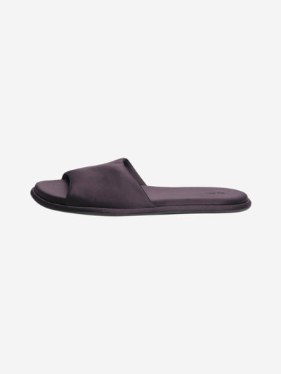 Navy Canal satin slides - size EU 40 Flat Sandals The Row 