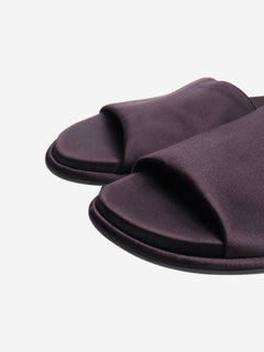 Navy Canal satin slides - size EU 40 Flat Sandals The Row 