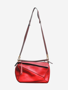 Loewe Red medium tri-colour Puzzle bag