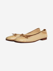 Chanel Cream leather ballet flats - size EU 40.5