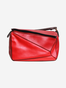 Loewe Red medium tri-colour Puzzle bag