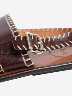 Brown leather flat sandals - size EU 39 Flat Sandals Chloe 