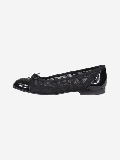 Black lace ballet flats - size EU 37 Flat Shoes Chanel 