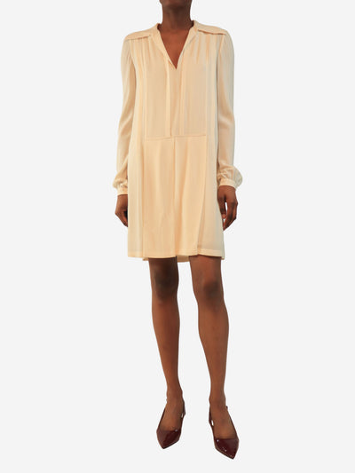 Cream chiffon dress - size UK 6 Dresses Chloe 