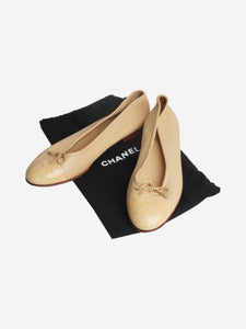 Chanel Cream leather ballet flats - size EU 40.5