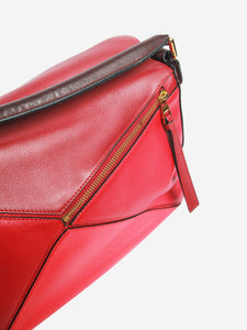 Loewe Red medium tri-colour Puzzle bag