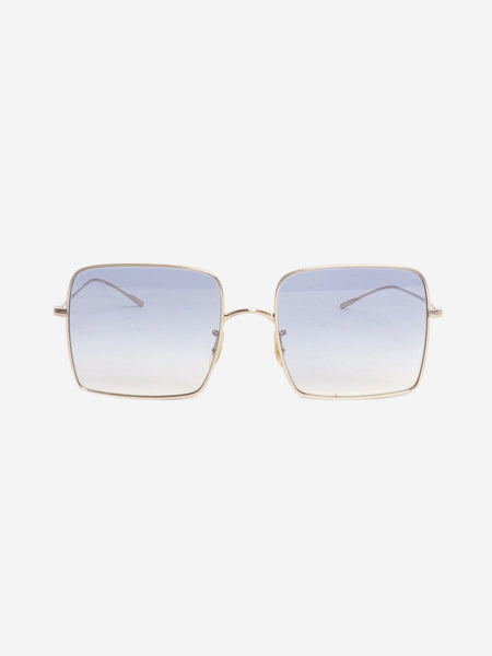 Gold metal square-frame sunglasses product image