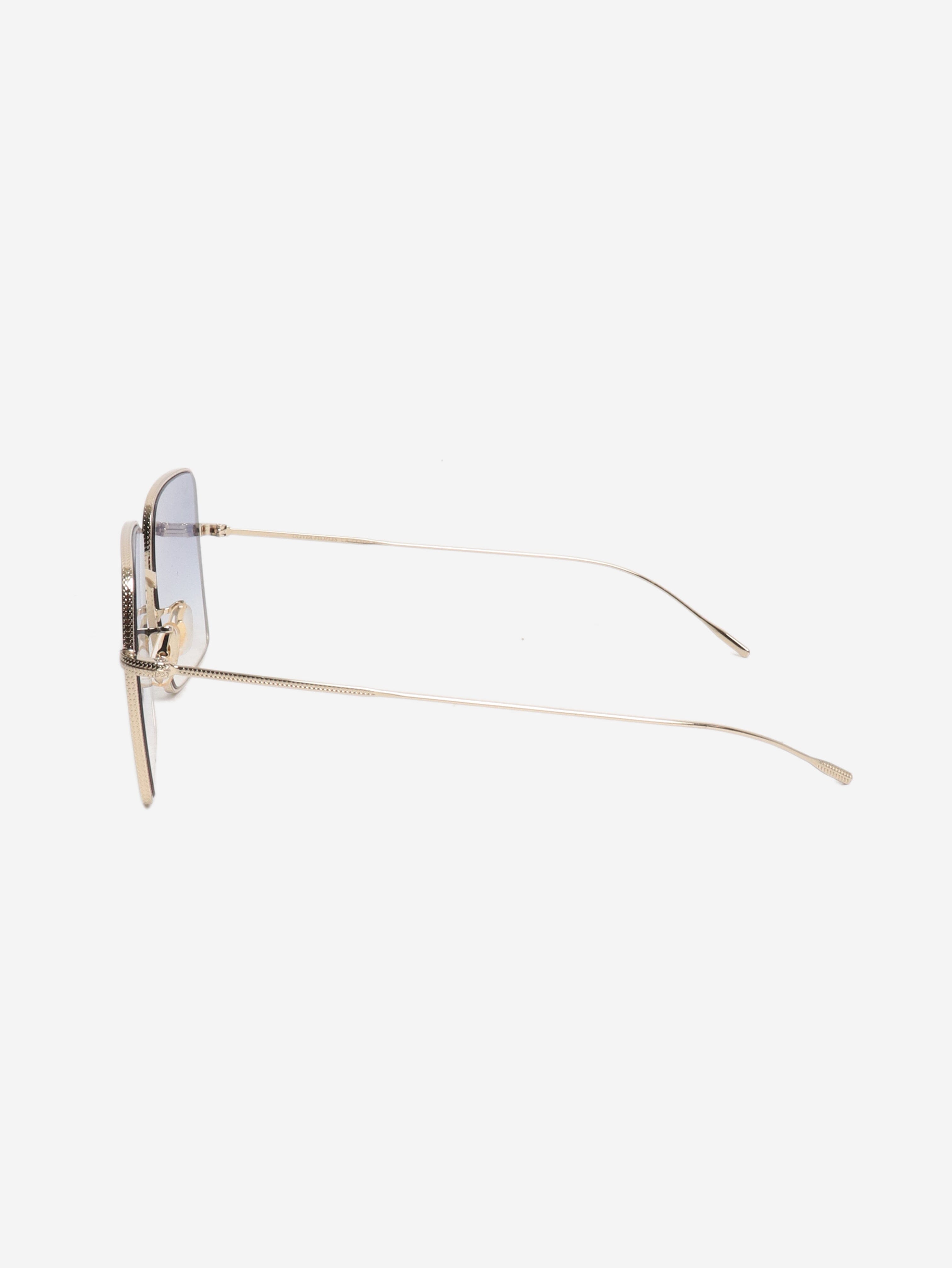 Gold metal square-frame sunglasses Sunglasses Oliver Peoples 