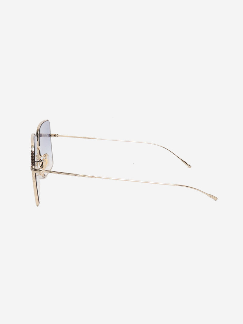 Gold metal square-frame sunglasses Sunglasses Oliver Peoples 