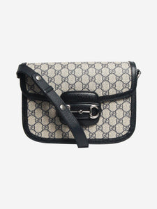 Gucci Neutral GG Supreme Horsebit 1955 Shoulder Bag