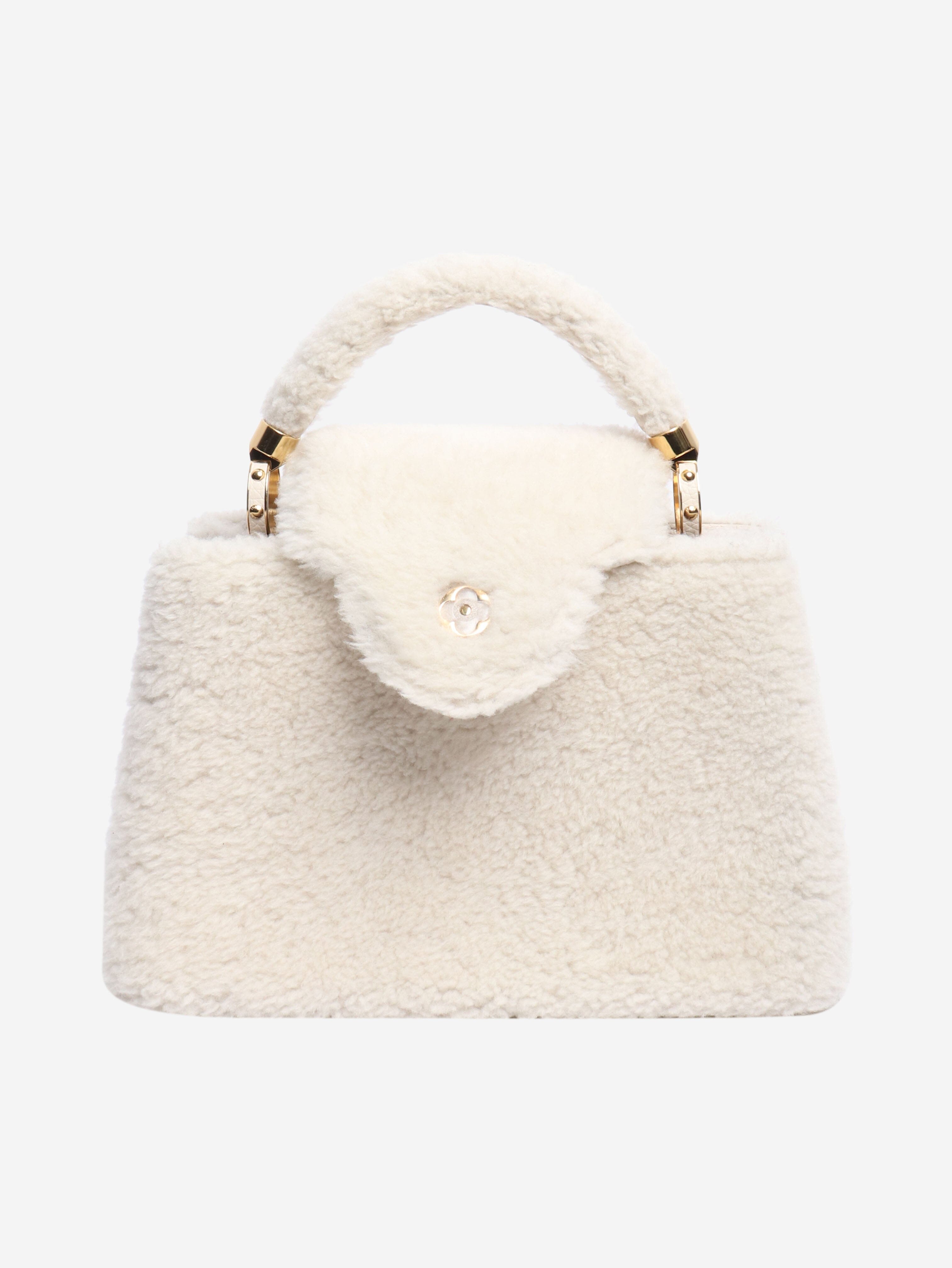 Cream shearling Capucines bag Shoulder bags Louis Vuitton 