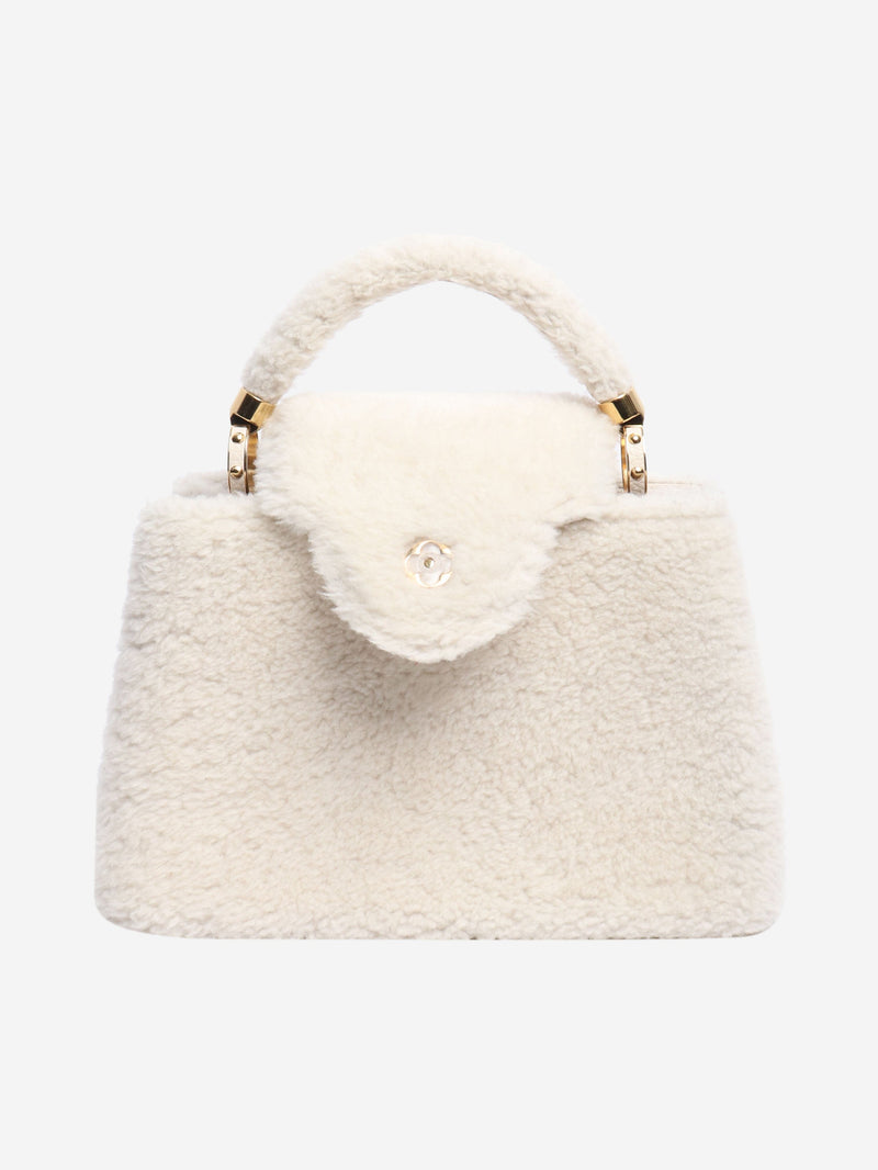 Cream shearling Capucines bag Shoulder bags Louis Vuitton 