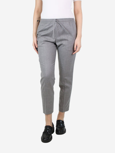 Grey elasticated wool trousers - size UK 8 Trousers Joseph 