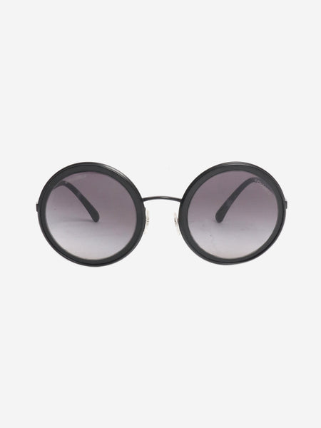 Black round-frame sunglasses product image