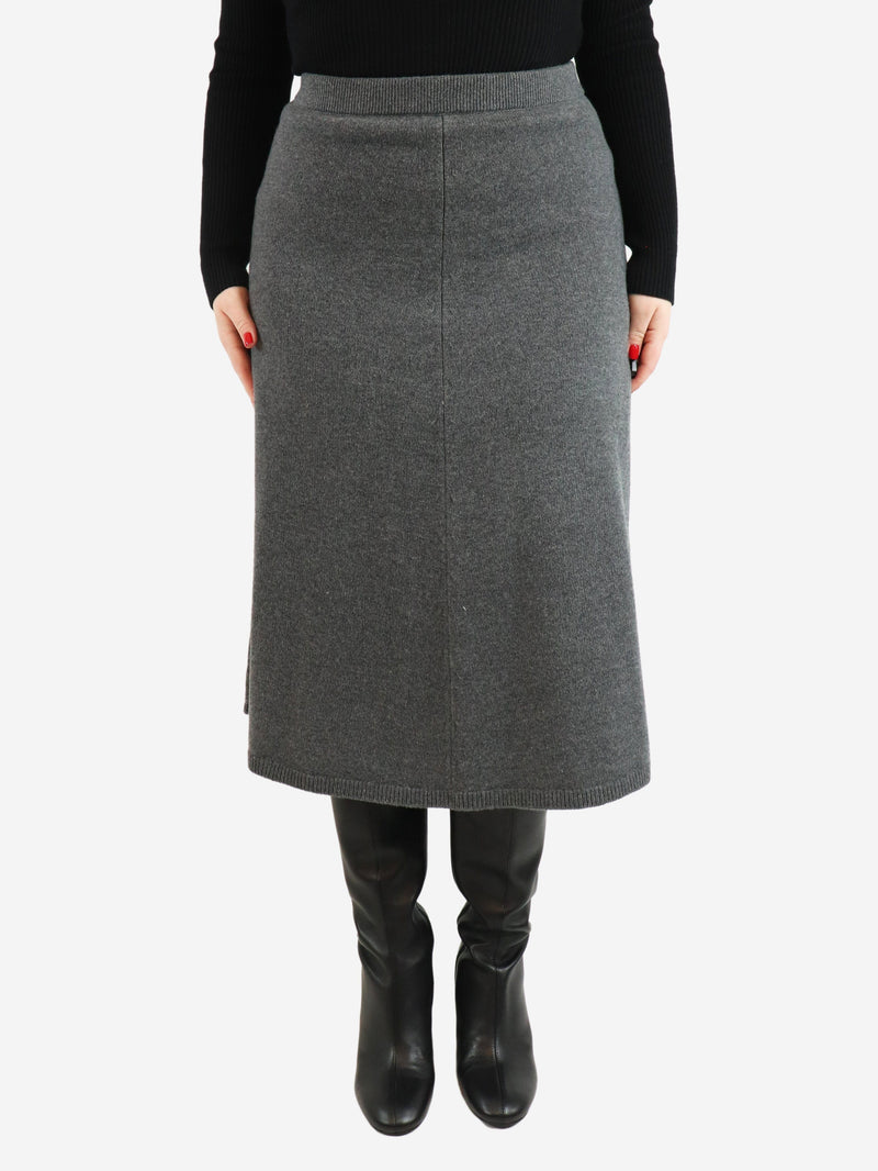 wool midi skirt