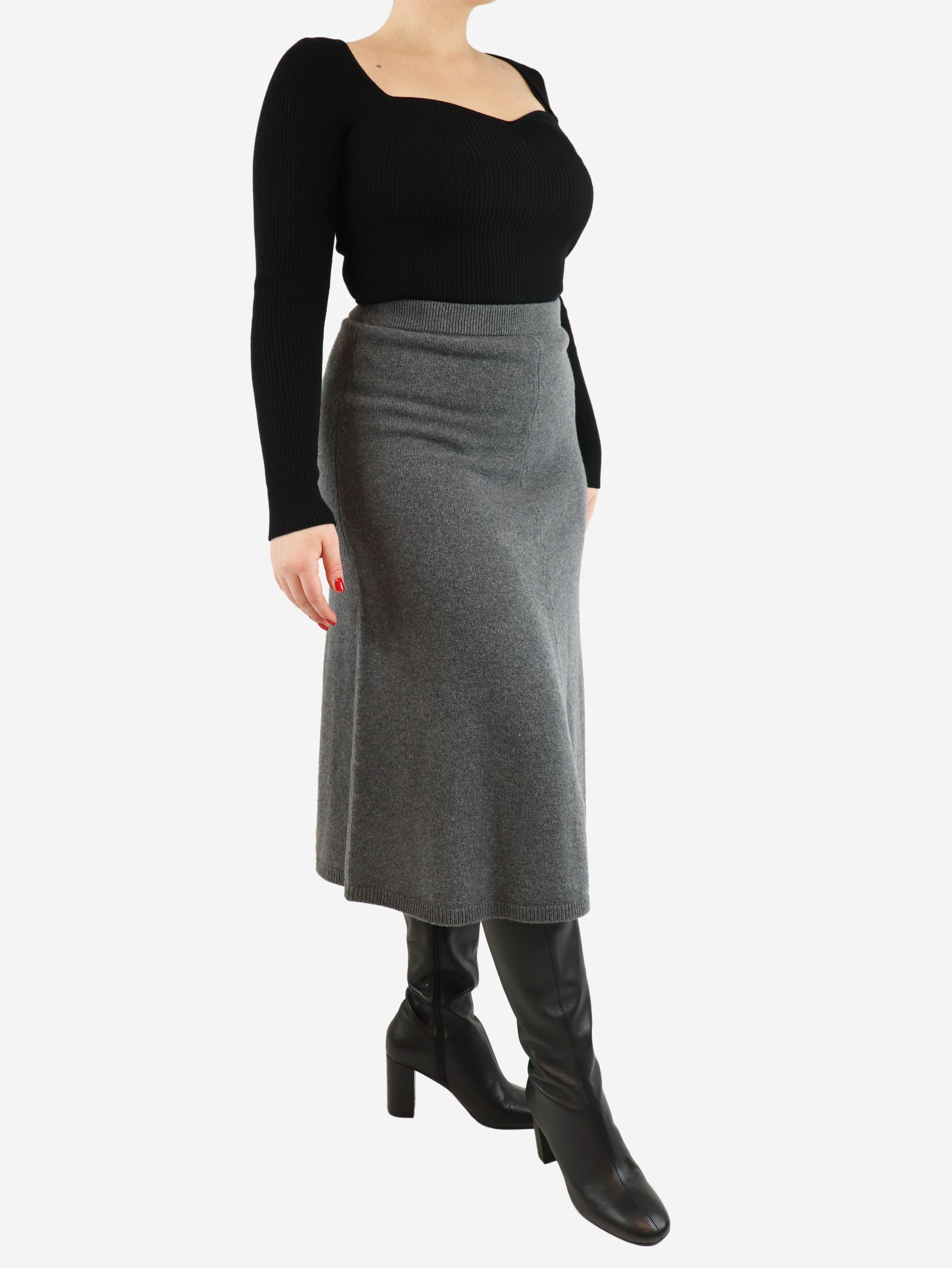 Grey wool midi skirt - size M Skirts Joseph 