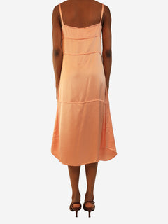 Pale peach satin slip dress - size UK 8 Dresses Carven 