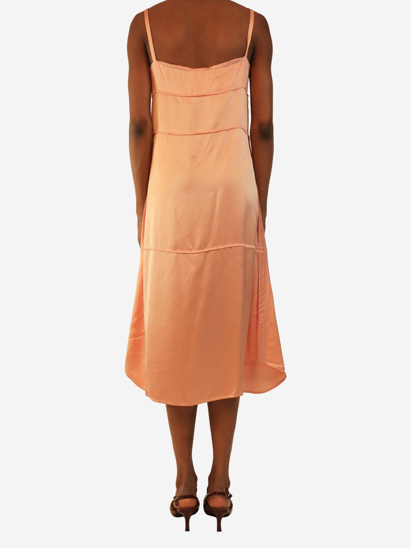 Pale peach satin slip dress - size UK 8 Dresses Carven 