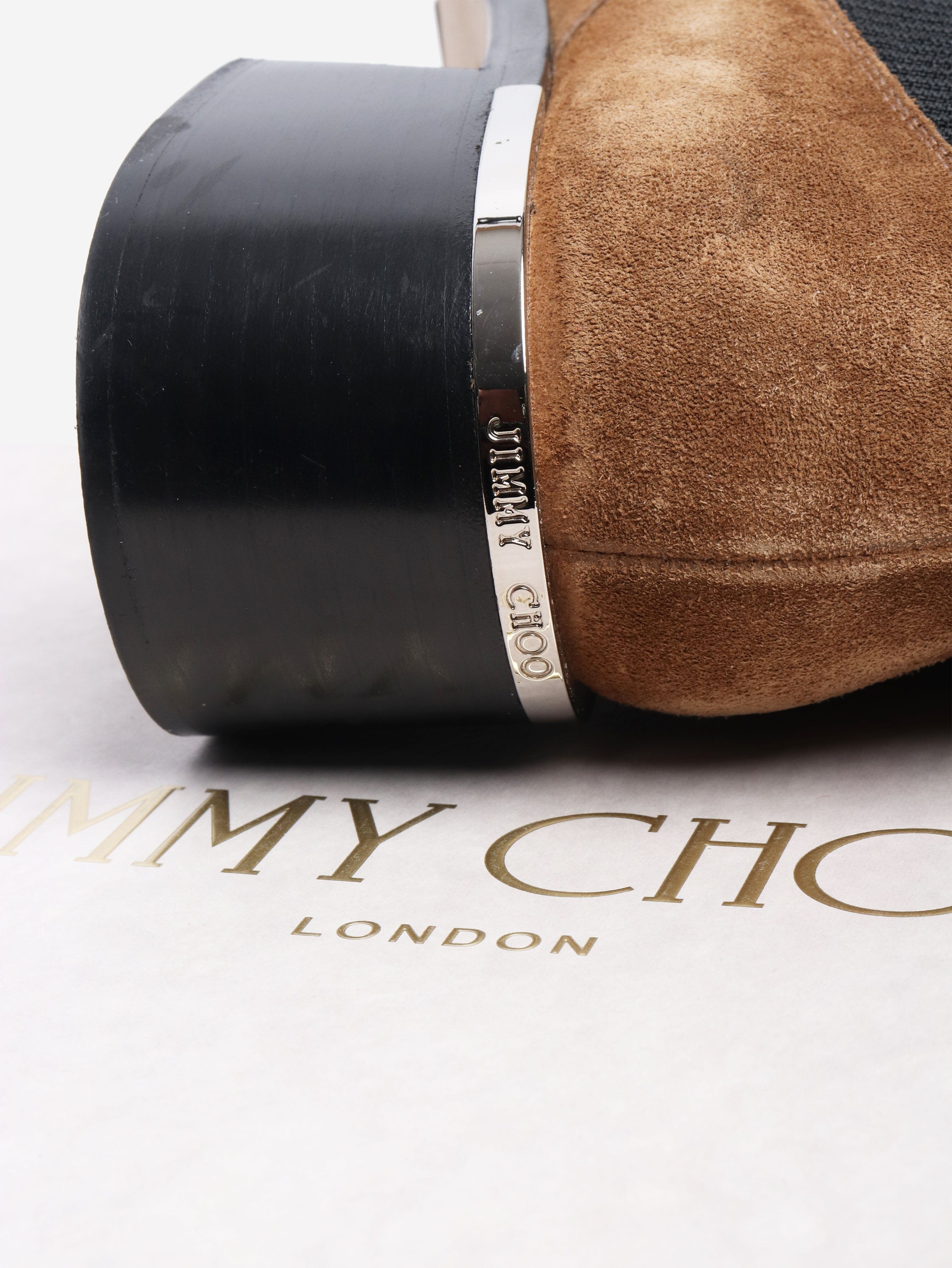 Brown suede ankle boots - size EU 39.5 (UK 6.5) Boots Jimmy Choo 