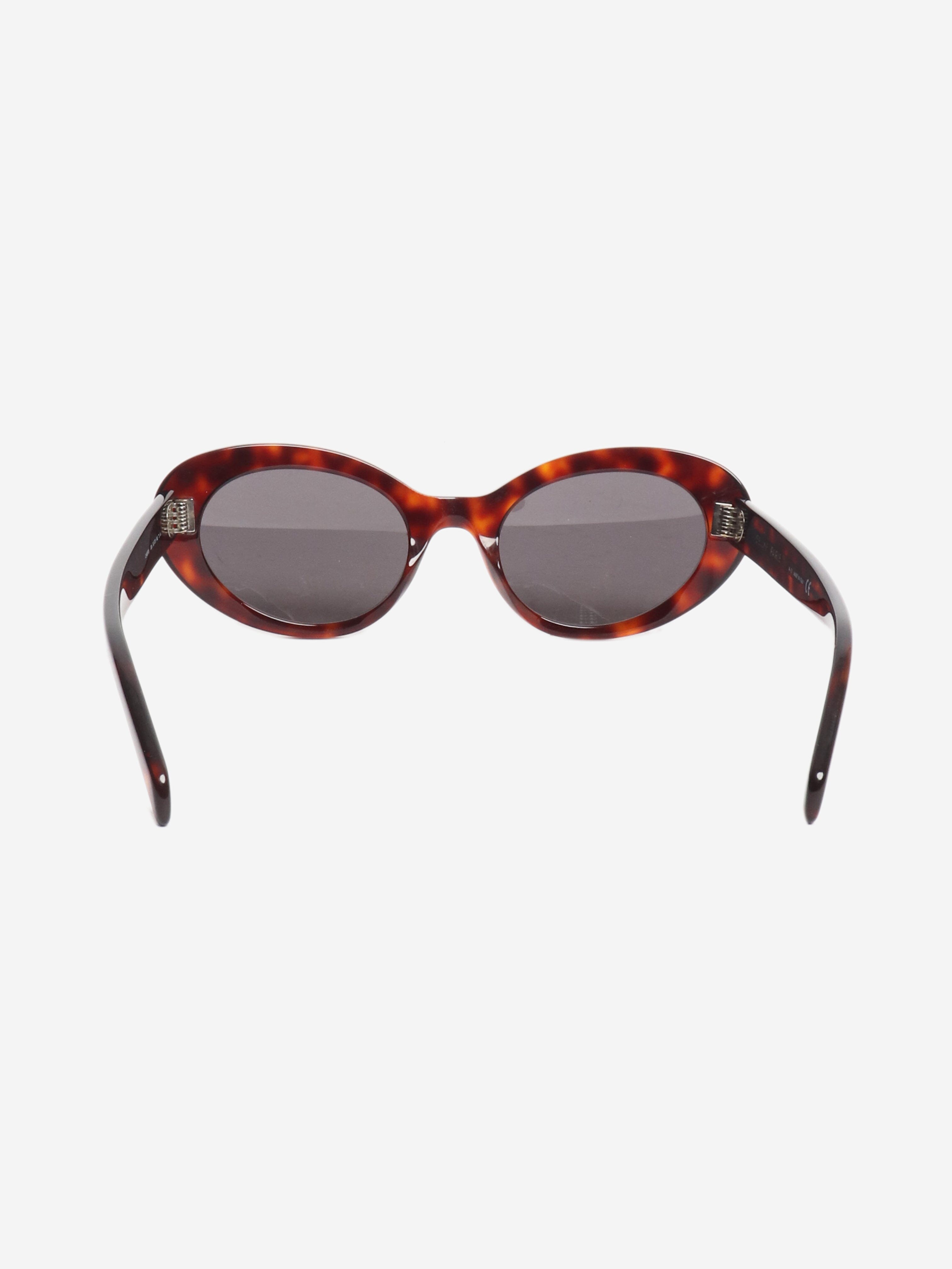 Brown tortoise shell oval sunglasses Sunglasses Celine 