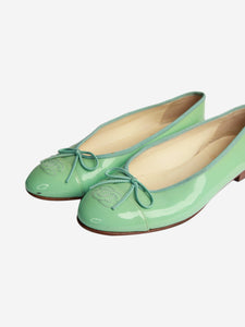 Chanel Mint green patent ballet flats - size EU 38