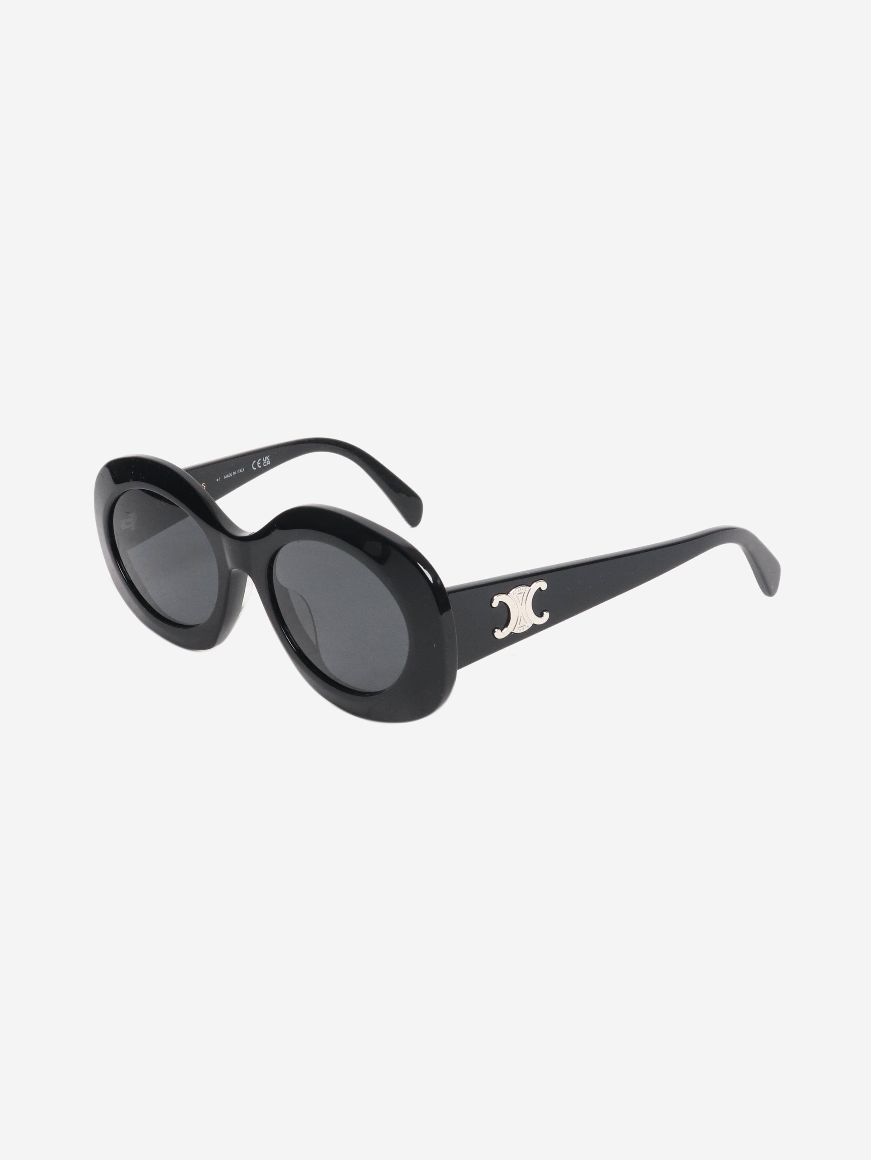 Black Triomphe oversized round-frame sunglasses Sunglasses Celine 