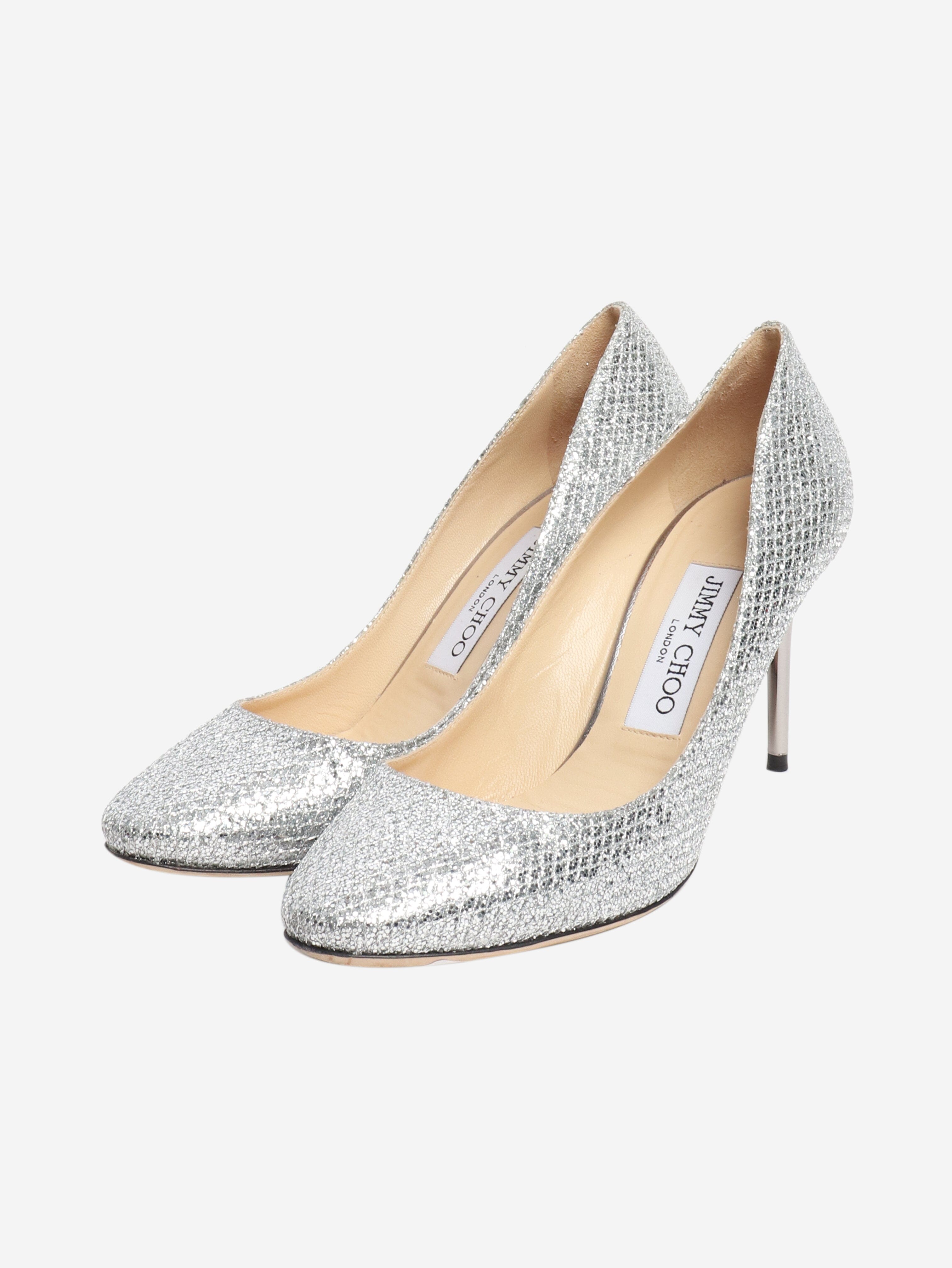 Silver sparkly heels - size EU 36 (UK 3) Heels Jimmy Choo 