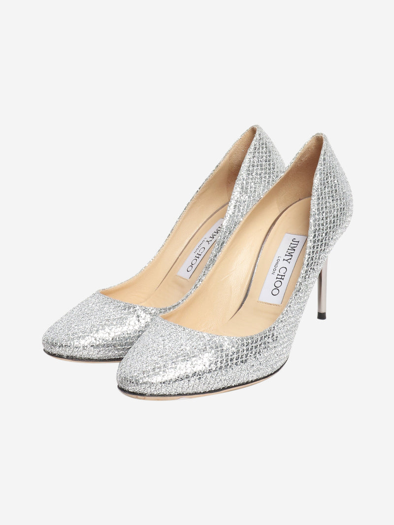 Silver sparkly heels - size EU 36 (UK 3) Heels Jimmy Choo 