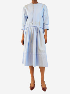 Blue cotton poplin midi dress - size UK 6 Dresses Marni 