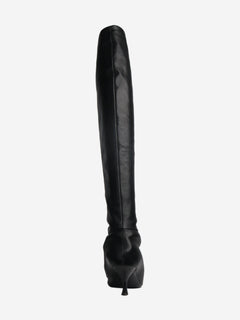 Black leather knee-high boots - size EU 39.5 Boots The Row 