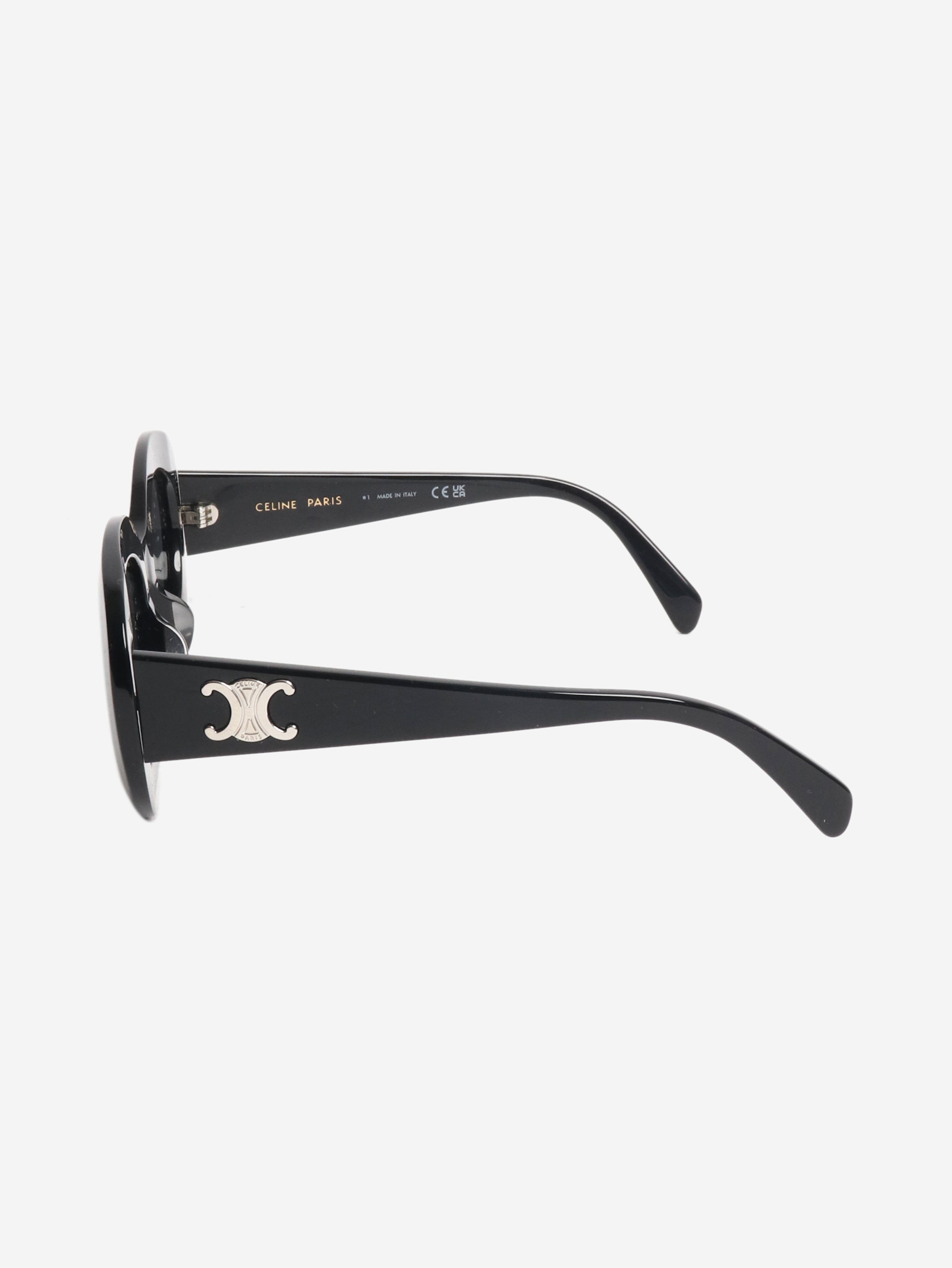 Black Triomphe oversized round-frame sunglasses Sunglasses Celine 