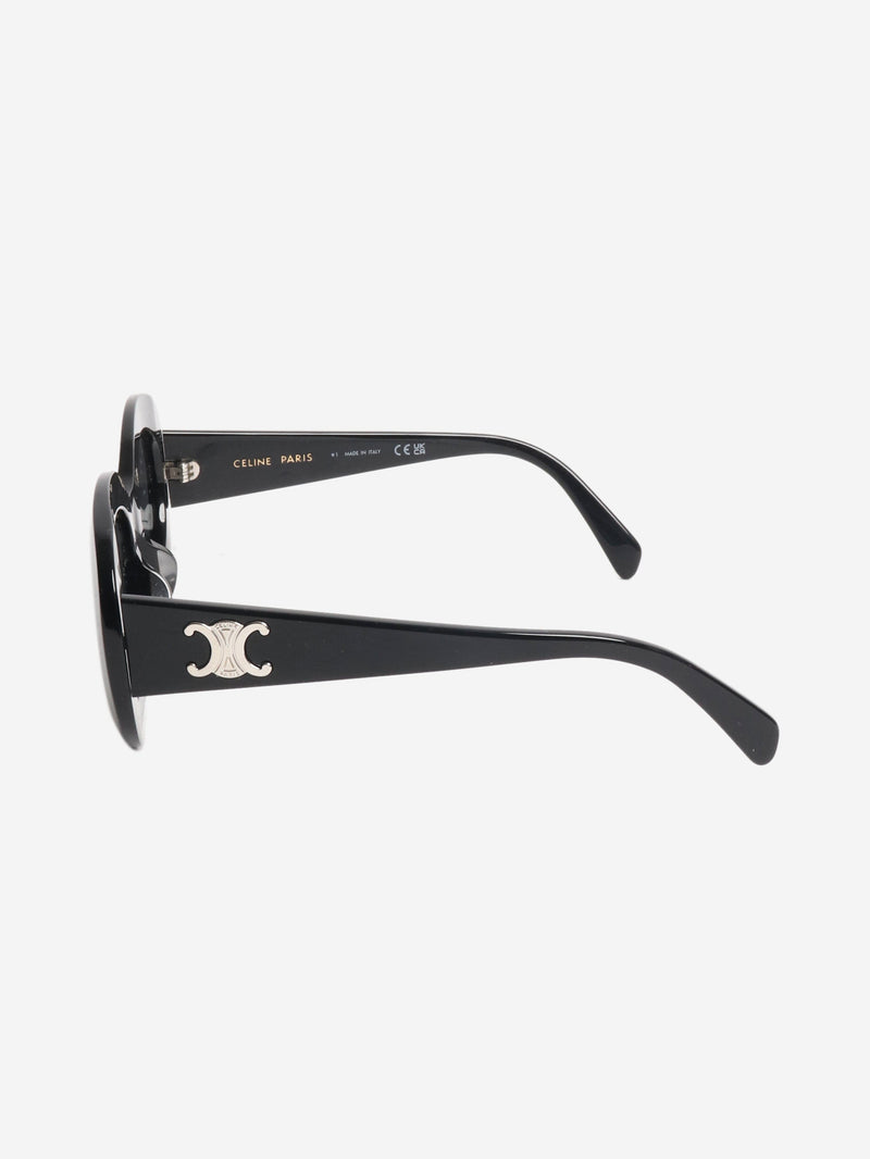 Black Triomphe oversized round-frame sunglasses Sunglasses Celine 