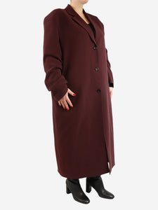 Marcela Burgundy duster coat - size