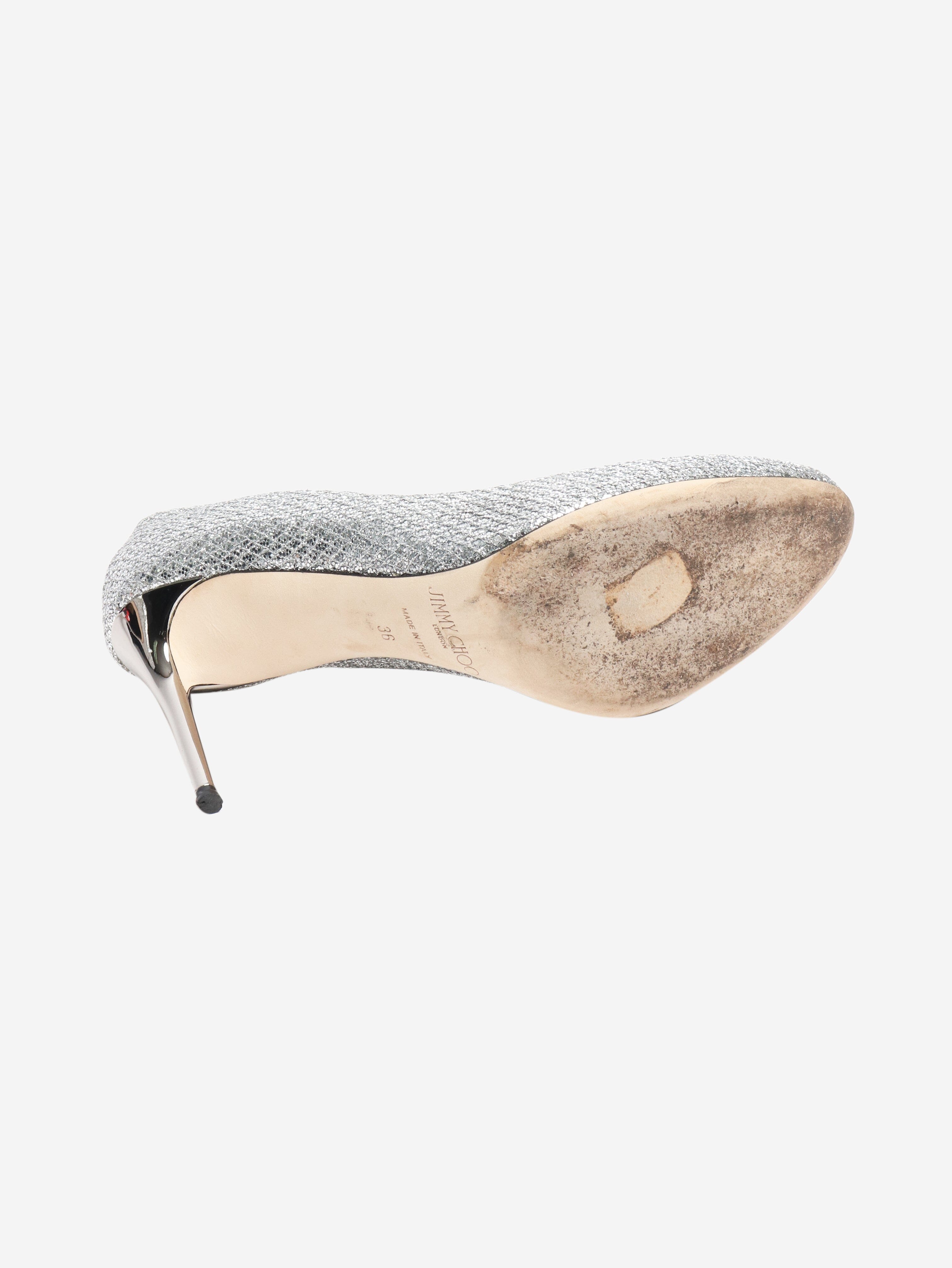 Silver sparkly heels - size EU 36 (UK 3) Heels Jimmy Choo 