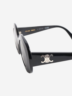 Black Triomphe oversized round-frame sunglasses Sunglasses Celine 
