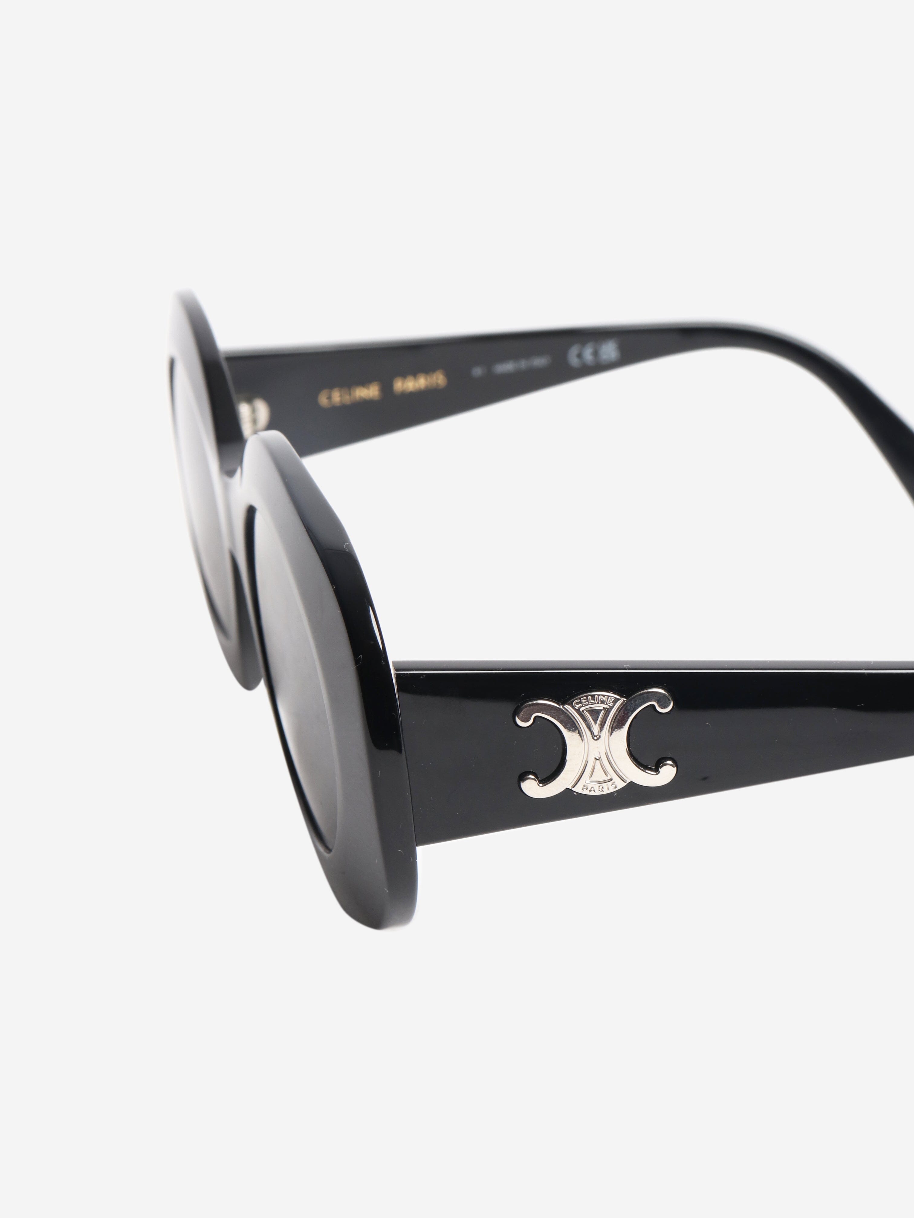 Black Triomphe oversized round-frame sunglasses Sunglasses Celine 